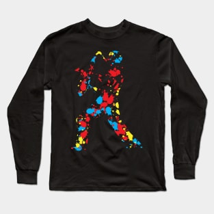 Saxophone Player Pop Art Style Long Sleeve T-Shirt